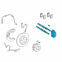 OEM 2013 Lexus LS600h Disc Brake Cylinder Assembly, Left Diagram - 47750-0W110