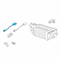 OEM 2016 Cadillac CTS Upper Oxygen Sensor Diagram - 12634062