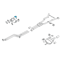 OEM 2015 BMW 535i xDrive Holder Catalytic Converter Near Engine Diagram - 18-30-7-594-929