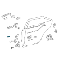 OEM Toyota Prius Lower Hinge Bolt Diagram - 90105-A0260