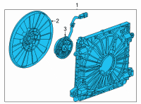 OEM 2021 Cadillac CT4 Fan Assembly Diagram - 84798304