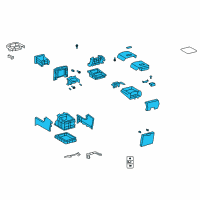OEM Toyota Sequoia Rear Console Diagram - 58820-0C100-C0