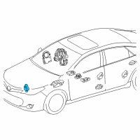 OEM 2018 Lexus ES300h Sensor, Air Bag, Front Diagram - 89173-09070