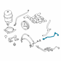 OEM 2017 BMW M6 Power Steering Pressure Hose Diagram - 32-41-2-284-413