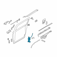 OEM 2007 Hyundai Entourage Roller Arm Assembly-Rear Door Lower, LH Diagram - 83950-4D001