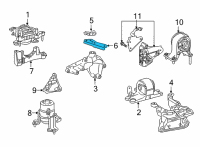 OEM 2018 Toyota Camry Front Mount Stay Diagram - 12327-0P080