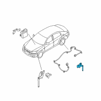 OEM Hyundai Equus Sensor Assembly-Rear Height, LH Diagram - 55830-3M200