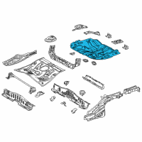 OEM 2018 Toyota C-HR Rear Floor Pan Diagram - 58311-F4020