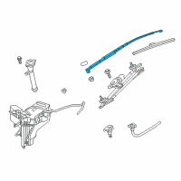OEM 2014 Nissan Pathfinder Windshield Wiper Arm Assembly Diagram - 28881-3JA3A