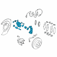 OEM 2016 Nissan Rogue CALIPER Assembly-Front RH, W/O Pad & SHIM Diagram - 41001-4CU0A