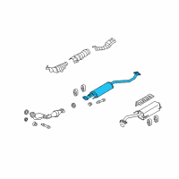 OEM 2008 Nissan Versa Exhaust, Sub Muffler Assembly Diagram - 20300-EM30A