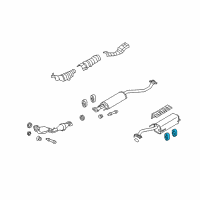 OEM Nissan Versa Mounting-Exhaust, Rubber Diagram - 20651-ED000