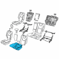 OEM 2016 Jeep Cherokee Seat Cushion Foam Rear Left Diagram - 68091778AB