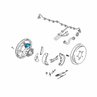 OEM 2000 Chevrolet Tracker Cylinder, Rear Brake (RH) Diagram - 91175623