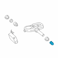 OEM Toyota Sienna TPMS Sensor Cap Diagram - 90942-A5004