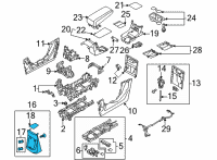 OEM Hyundai Ioniq 5 COVER ASSY-FR CONSOLE UPR Diagram - 846F1-GI100-YGU