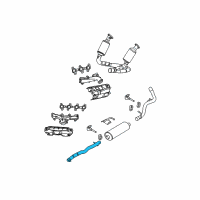 OEM 2004 Dodge Dakota Front Exhaust Extension Pipe Diagram - 52021743AC