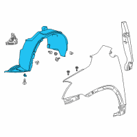 OEM Buick Fender Liner Diagram - 42714869