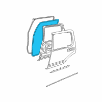 OEM 2009 Ford Explorer Surround Weatherstrip Diagram - 8L2Z-7825324-A