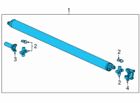 OEM 2022 Chevrolet Suburban Drive Shaft Diagram - 84712240