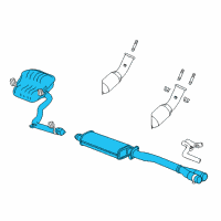 OEM 2009 Dodge Challenger Exhaust Muffler And Resonator Diagram - 4726900AB