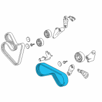 OEM 2002 BMW 540i Ribbed V-Belt Diagram - 11-28-7-636-376