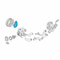 OEM 2002 Honda Insight Gasket, Water Pump Diagram - 19222-PHM-J01