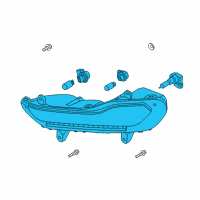 OEM Ford Escape Park Lamp Assembly Diagram - CJ5Z-13200-C