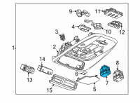 OEM 2022 Chevrolet Bolt EUV Sunroof Switch Diagram - 39102582