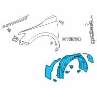 OEM 2015 Toyota Camry Fender Liner Assembly Diagram - 53806-06111