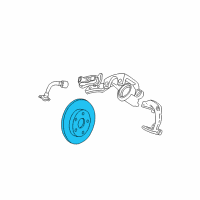 OEM 2001 Jeep Grand Cherokee Brake Rotor Diagram - 52098666