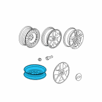 OEM 2007 Pontiac G5 Compact Black Steel Spare Wheel 15X4 5 Lug Diagram - 9593964