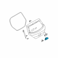 OEM 2012 Nissan Rogue Back Door Lock Assembly Diagram - 90502-ZN90A