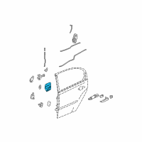 OEM Chevrolet Malibu Handle Asm-Rear Side Door Inside RH *Gray Diagram - 22727206