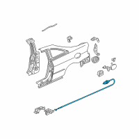 OEM Acura Cable, Fuel Lid Opener Diagram - 74411-S0K-A00