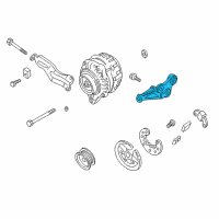 OEM 2000 Nissan Xterra Bracket Alternator Diagram - 11710-F4002