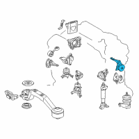 OEM 2007 Lexus RX400h INSULATOR, Engine Mounting Diagram - 12371-20130