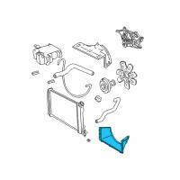 OEM Chevrolet S10 Shroud-Radiator Fan Lower Diagram - 15762758