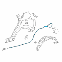 OEM 2013 Toyota RAV4 Release Cable Diagram - 77035-42171