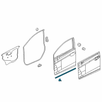 OEM 2013 Honda Civic Seal, FR. Door (Lower) Diagram - 72328-TS6-H01