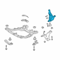 OEM Lexus RX450hL KNUCKLE, Steering, L Diagram - 43212-0E040