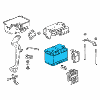 OEM 2018 Acura TLX Battery (H6/Agm) Diagram - 31500-TZ7-AGM100M