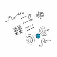 OEM 2014 Dodge Journey Axle Bearing And Hub Assembly Diagram - 68184743AC
