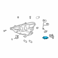 OEM 2016 Lexus IS200t Computer Sub-Assembly, HEADLAMP Diagram - 81107-53750