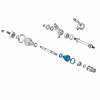 OEM 2020 Honda Passport Boot Set, Inboard Diagram - 44017-T2B-305