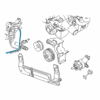 OEM 1996 Ford Mustang Upper Return Hose Diagram - F6ZZ-3A713-DA