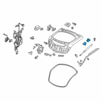 OEM Acura ZDX Bracket, Tailgate Open Stay Diagram - 74824-SZN-A01