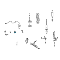 OEM 1997 Acura Integra Holder, Right Front Stabilizer Diagram - 51308-SR3-000