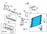 OEM 2022 Cadillac CT4 Radiator Diagram - 84653006