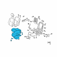 OEM 2010 Toyota Corolla Cushion Assembly Diagram - 71001-0ZY30-B0